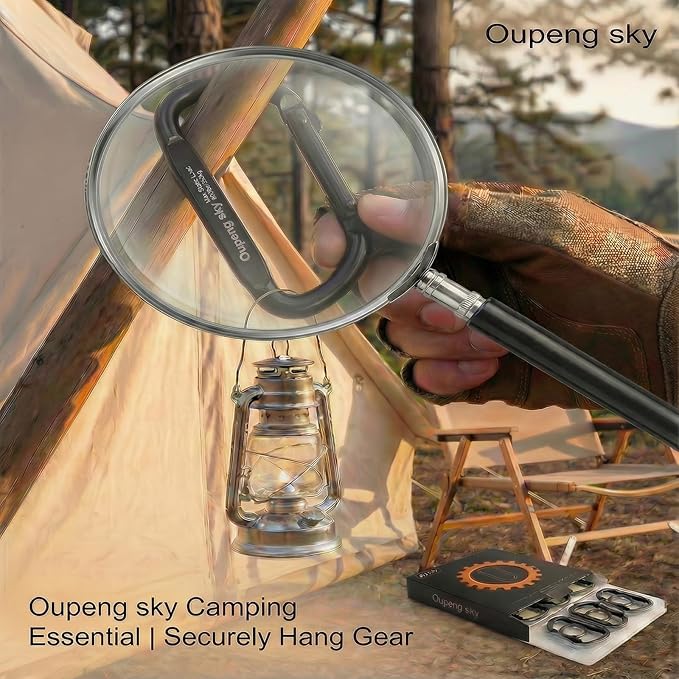 Carabiner Clip - Heavy Duty Carabiners 800lbs-13KN Carabeaner D Ring Shape - Image 5