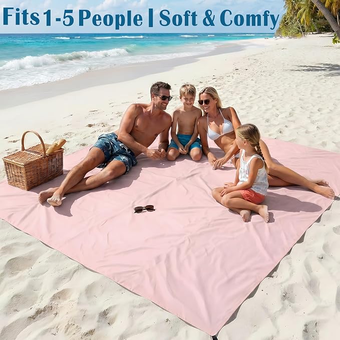 Famstar Beach Blanket Oversized Extra Large 78" X 81", Waterproof Sandproof - Image 4