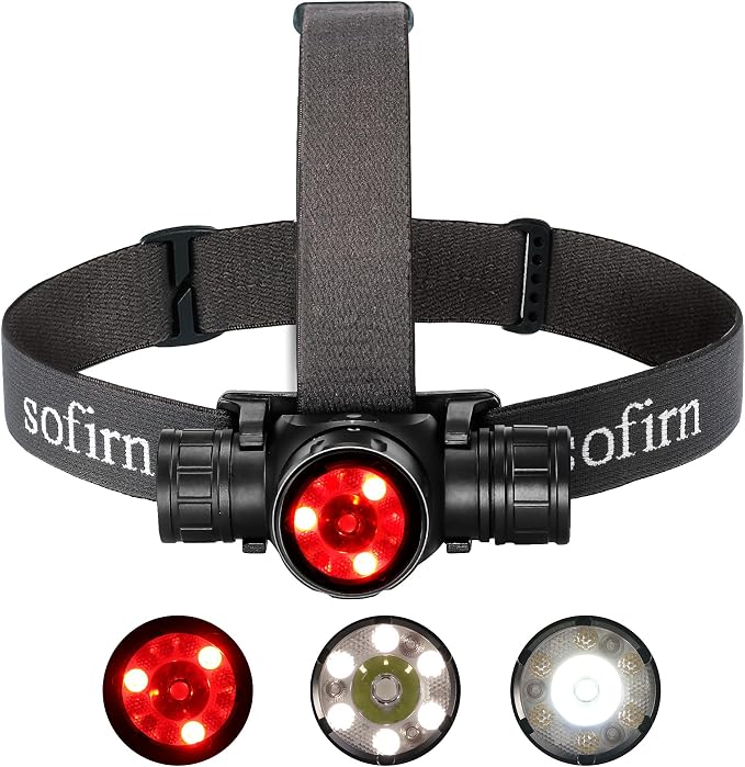 Sofirn HS21 Headlamp with Red Light, 2200 Lumen Led Bright Head lamp USB C by 77outdoor