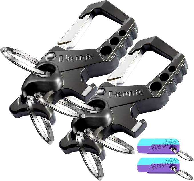 Hephis Skull Heavy Duty Key Chain, Car Emergency Escape Tool, Seat belt Cutter by hephis