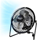 Comfort Zone 4-inch All-Metal Mini Desk Fan – High Velocity Portable USB Fan by ComfortZone
