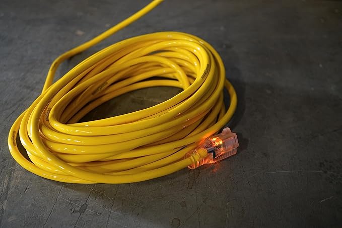 Yellow Jacket Heavy Duty Extension Cord, 12 Gauge, 3 Conductor, Lighted End - Image 5