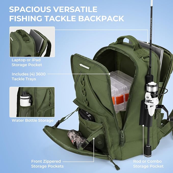 KastKing KarryAll Fishing Tackle Backpack - Image 3