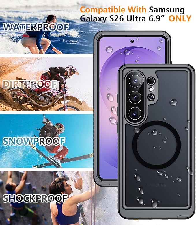 Temdan Designed for Samsung Galaxy S26 Ultra Case Waterproof, Built-in Lens & - Image 5