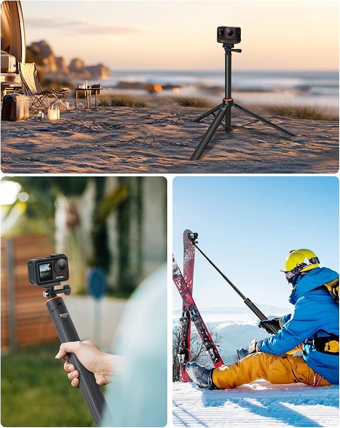 53.5" Action Camera Selfie Stick Tripod - Image 4