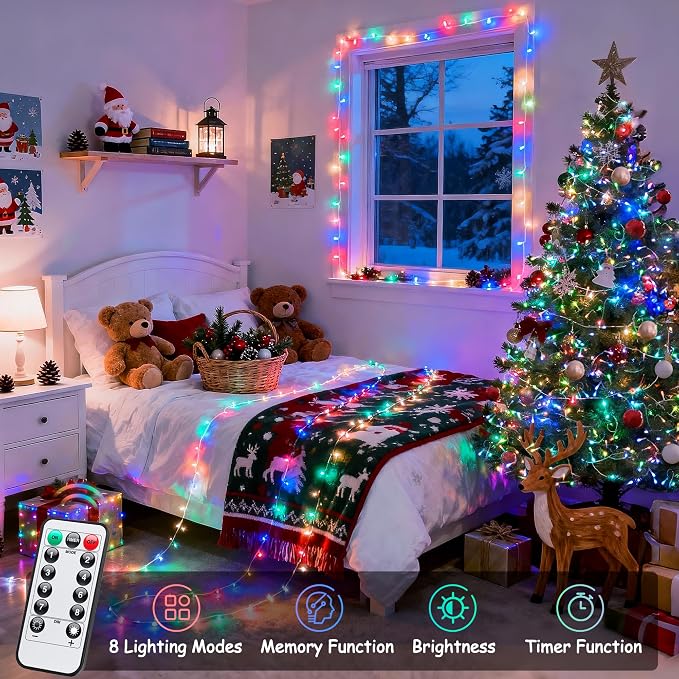 JMEXSUSS Multicolor Christmas Lights Battery Operated - Image 5