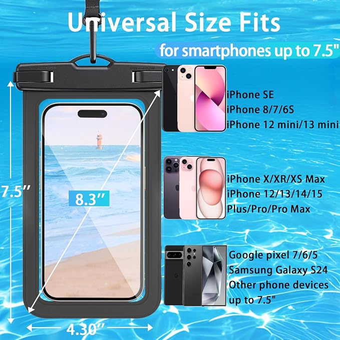 2 Pack Waterproof Phone Pouch - Image 2