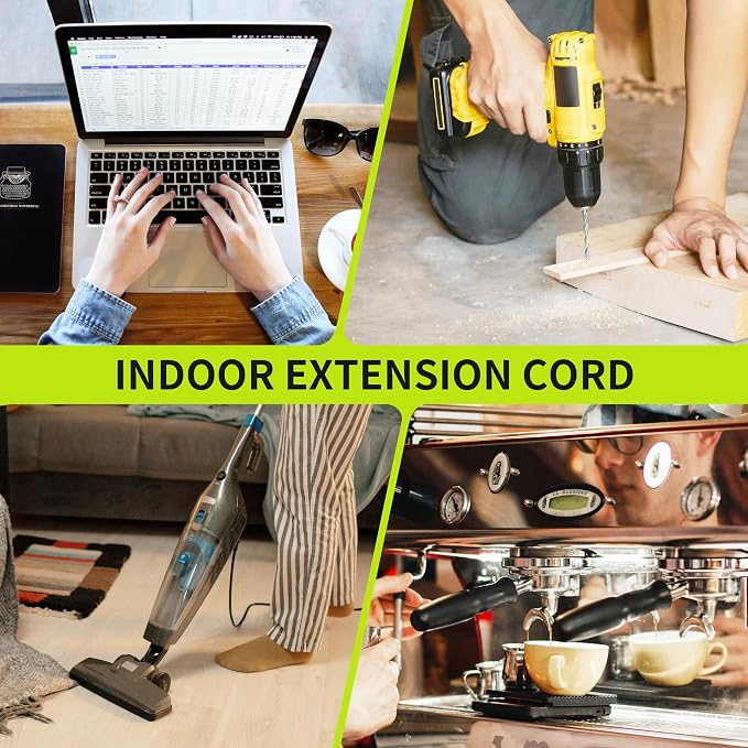 16/3 White Extension Cord 6 FT, Indoor Extension Cord - Image 7