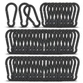 Small Carabiner Clip Hook, 2.36 inch 50 pcs Black Heavy Duty Spring Snap Hook by KINLINK