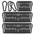 Small Carabiner Clip Hook, 1.97 inch 50 pcs Black Heavy Duty Spring Snap Hook by KINLINK