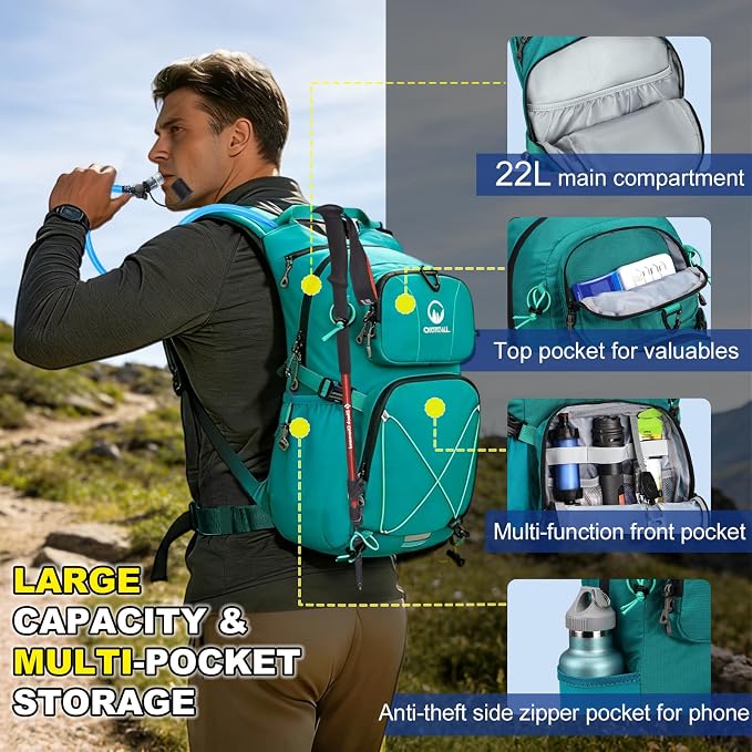 Hydration Backpack 22L, Hiking Backpack - Image 2
