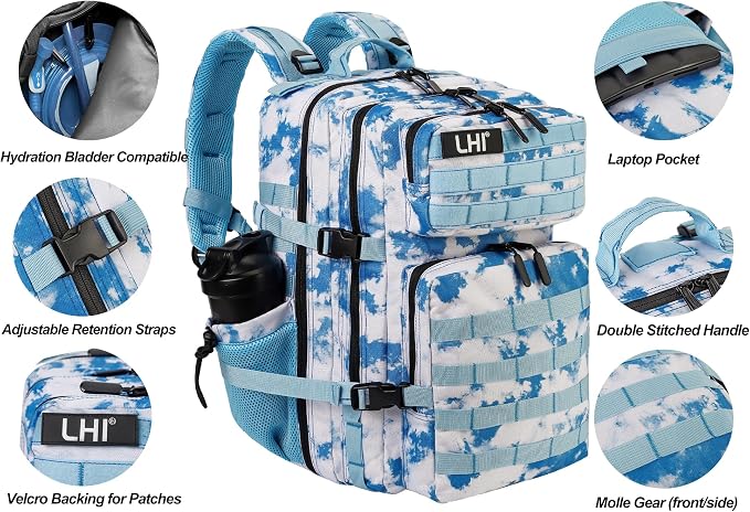 LHI Military Tactical Backpack for Men and Women 45L Army 3 Days Assault Pack - Image 4