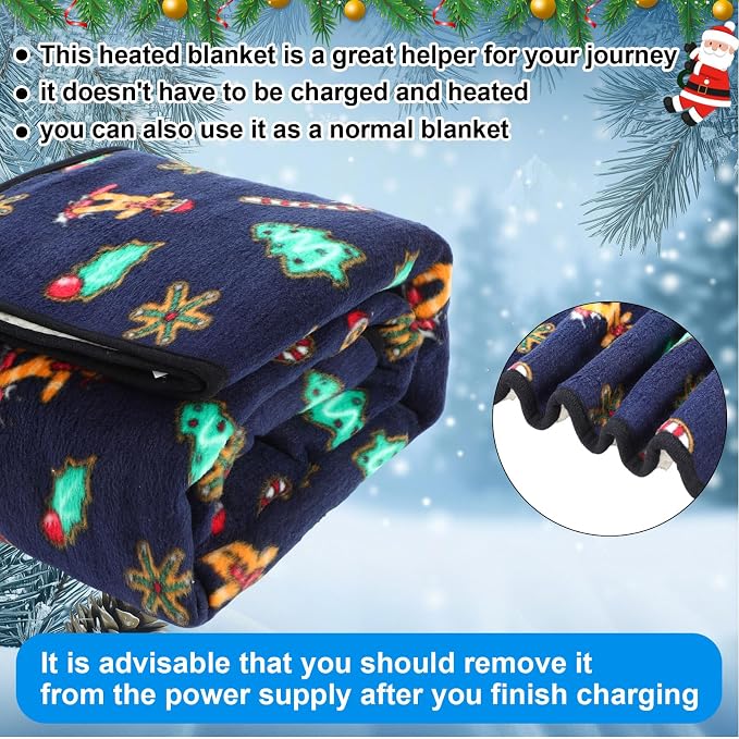 Riakrum 12V Car Heated Blanket for Cold - Image 5