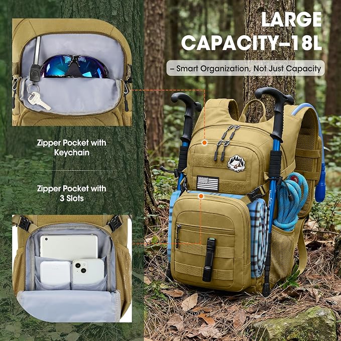 RAINSMORE Tactical Hydration Backpack 18L - Image 4
