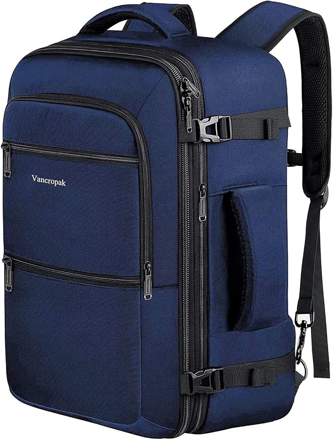 Vancropak Carry On Backpack, 45L Expandable Extra Large Travel Backpack by Vancropak