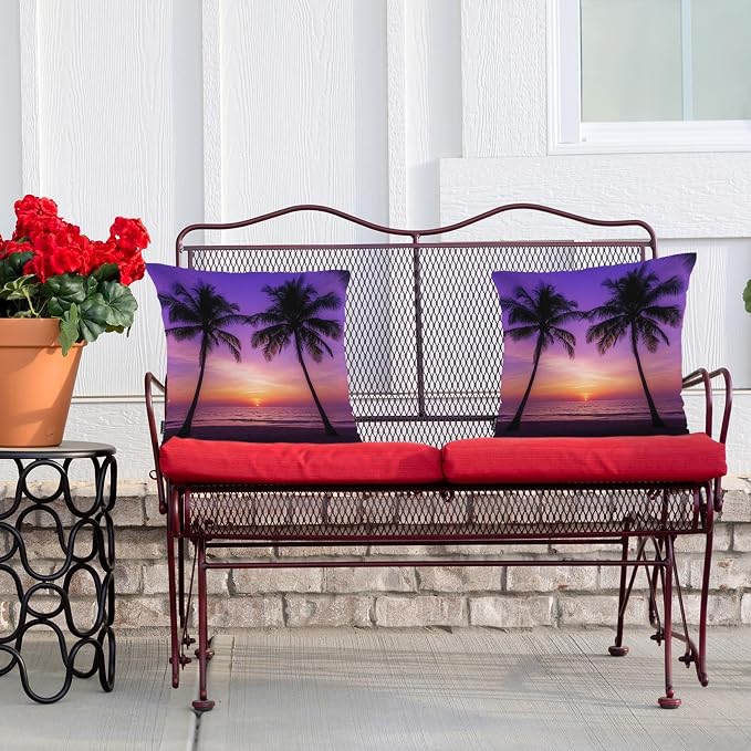 Swono Tropical Beach Throws Pillows Covers - Image 4