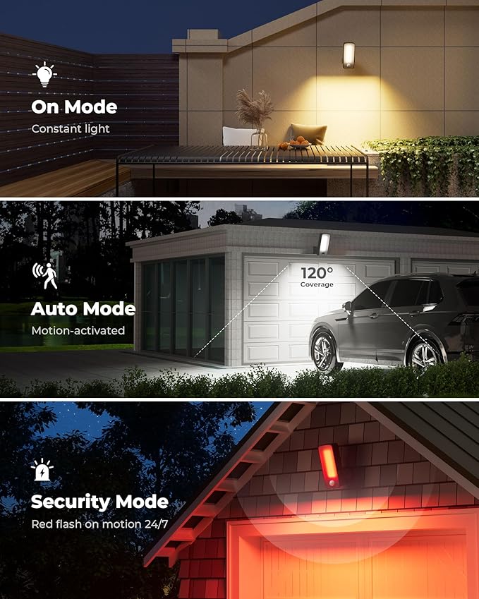 Motion Sensor Outdoor Light, 10000mAh Rechargeable Battery Operated Outdoor - Image 5