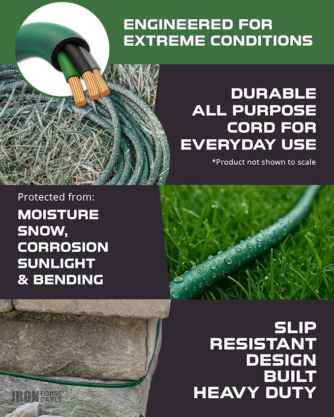 Iron Forge Cable 2 Pack Weatherproof 20 Ft Outdoor Extension Cord - Image 4
