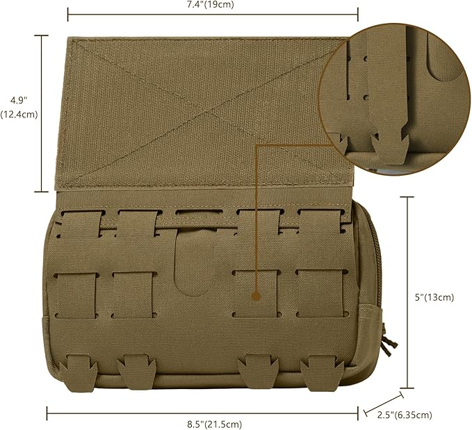 Tactical Admin Pouch Laser Cut MOLLE EDC Tool Organizer - Image 2