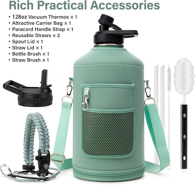 DYSANKY 1 Gallon Water Bottle Insulated | Thickened Stainless Steel Vacuum - Image 2