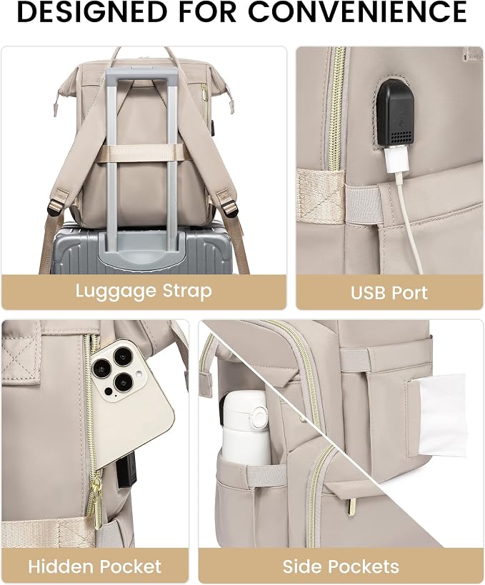 LOVEVOOK College Laptop Backpack, 15.6 Inch Travel Backpack - Image 5
