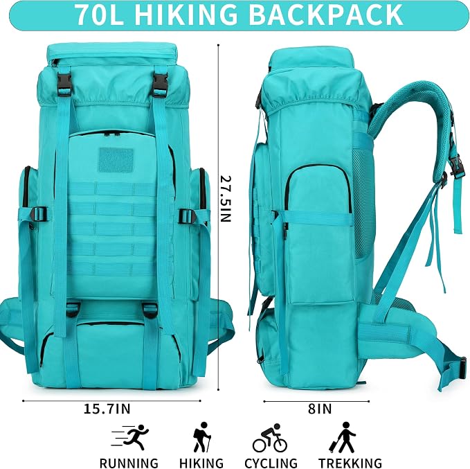 Hiking Backpack for Men 70L/100L Camping Backpack Military Rucksack Molle 3 - Image 2