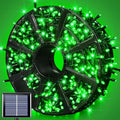 JMEXSUSS 600 LED Green Solar Christmas Lights, 206.7 ft Solar String Lights by JMEXSUSS