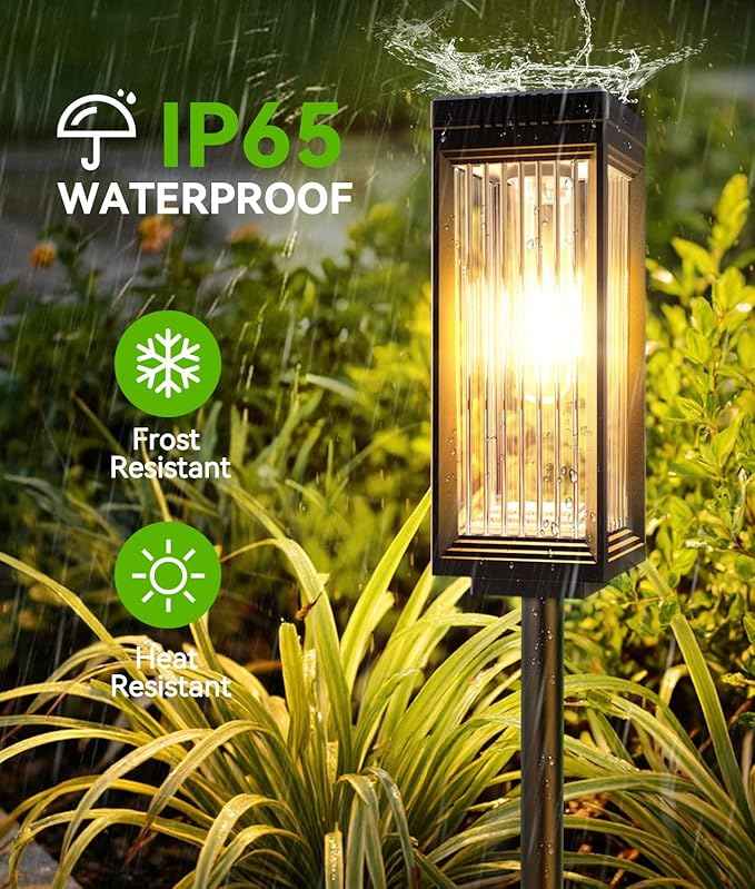 ELECLINK Solar Pathway Lights Outdoor, 6 Pack Upgraded Solar Lights Outdoor - Image 4