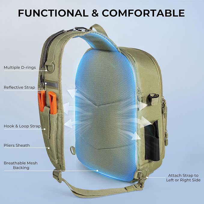 KastKing Karryall Sling Tackle Bag–Fishing Sling Pack, Fishing Backpack - Image 4