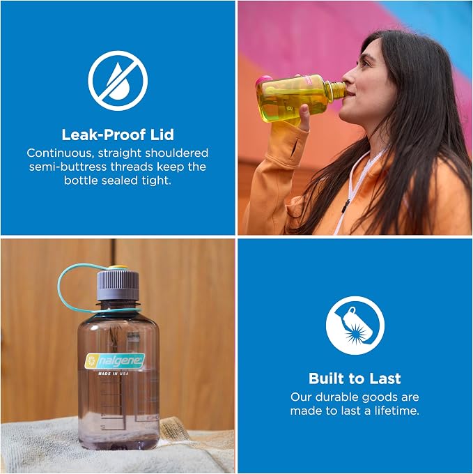 Nalgene 16 oz Narrow Mouth Water Bottle | BPA-Free, Durable & Leak Proof - Image 2