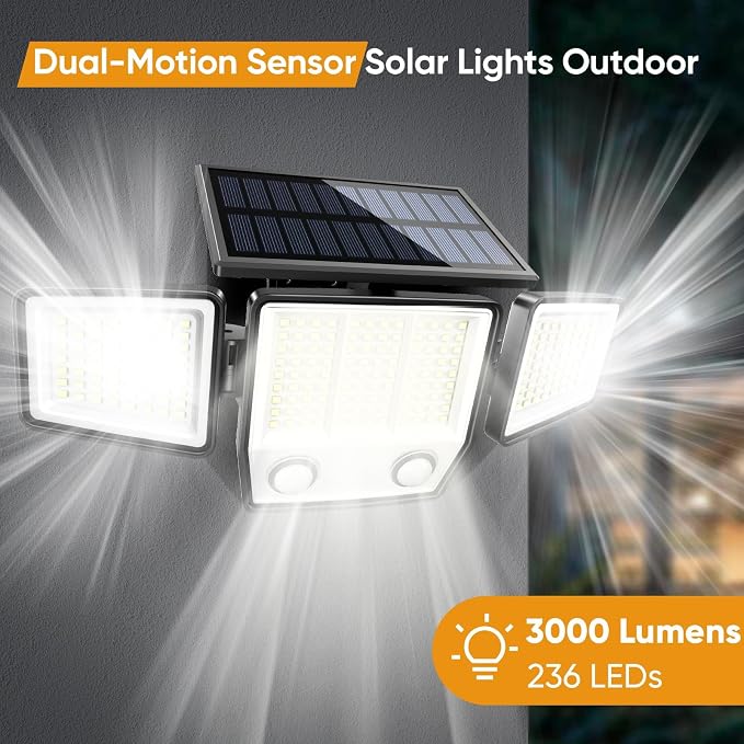 Solar Motion Sensor Outdoor Lights Waterproof - Image 2