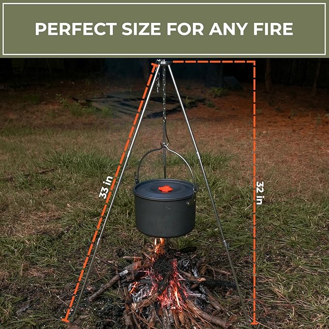 Tactiko Survival 33" Camping Tripod - Image 5