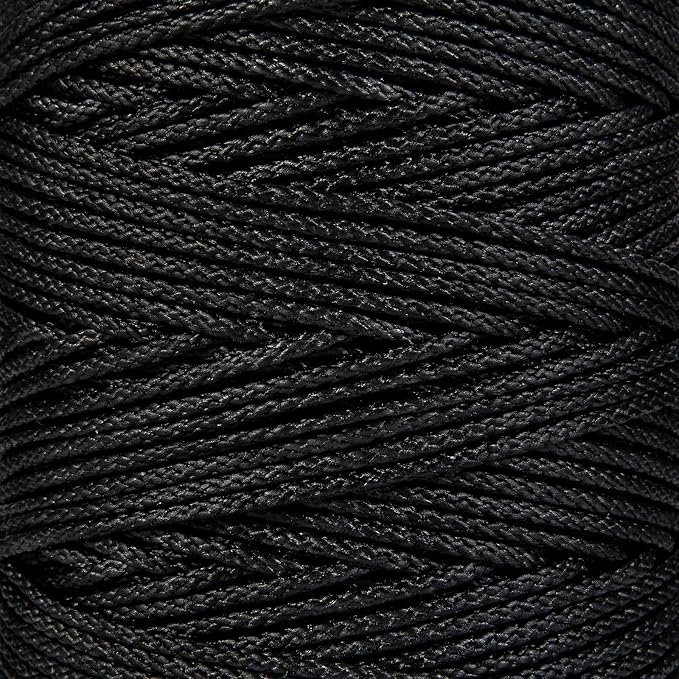 HONGDA Braided Black Nylon String, #30 Tarred Bank Line Twine, 271 Feet Black - Image 2