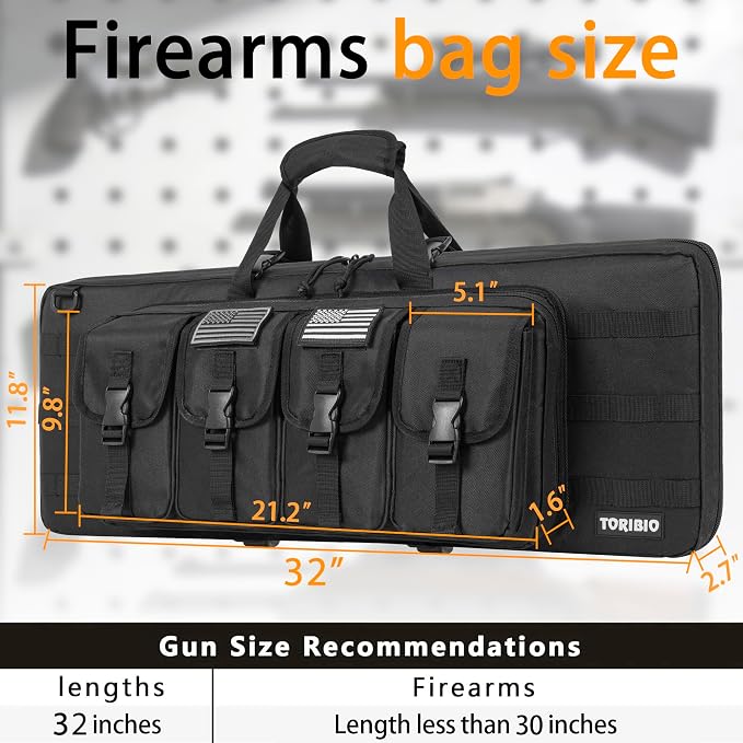 TORIBIO Double Rifle Case Soft Bag 32" 34" 36" 42" 46" 48'' 51“ 55” Gun Case - Image 2