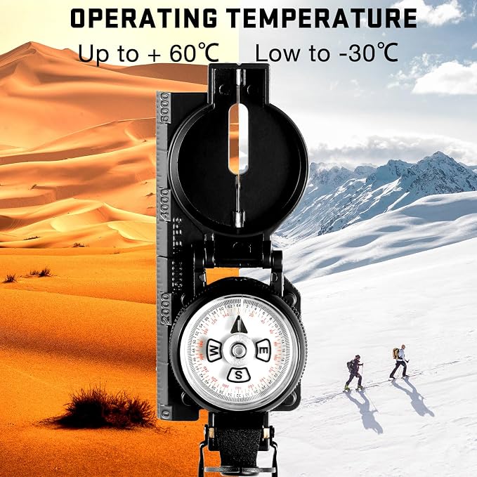 Eyeskey Multifunctional Military Sighting Navigation Compass Impact Resistant & - Image 6