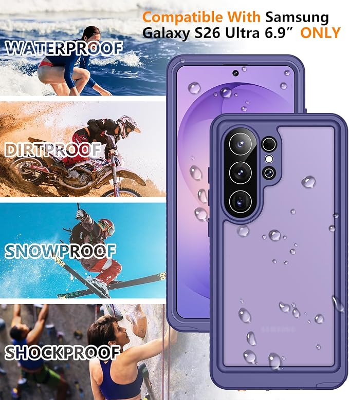 Temdan Designed for Samsung Galaxy S26 Ultra Case Waterproof, Built-in Lens & - Image 5