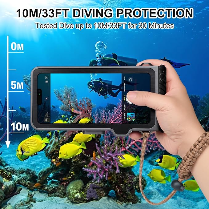 33ft Snorkeling Phone Case, Gen 4 IP68 Waterproof Housing - Image 3
