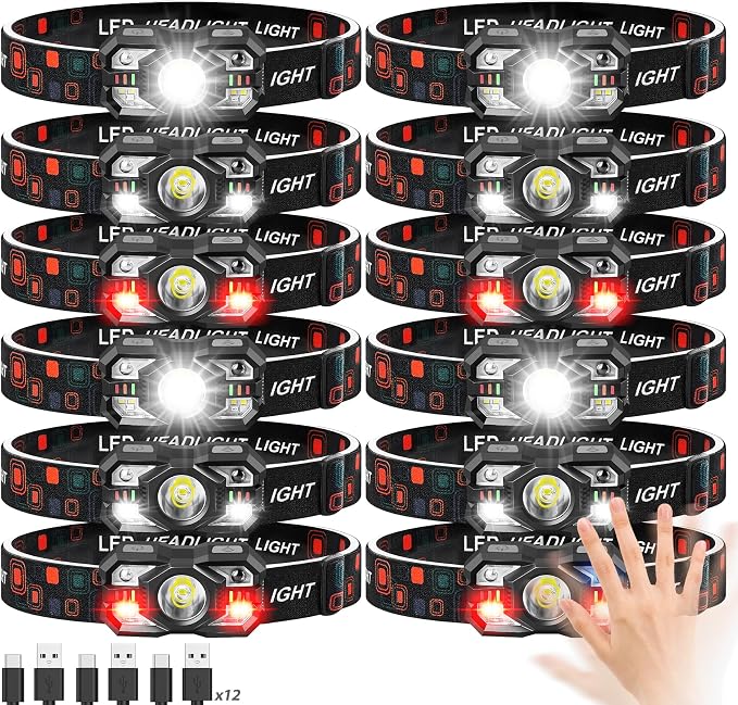 Headlamp Rechargeable 12Pack, 3000 Lumen Ultra-Light Bright Headlamp Flashlight - Image 7
