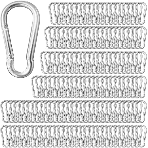 200 Pack 2.36" Heavy Duty Snap Hook Carabiners by SEUNGCH