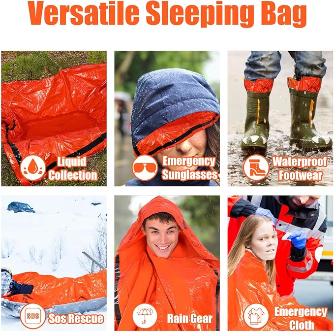 4 Pack Emergency Bivy Sack Bivy Bag - Image 6