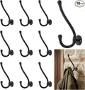 Mystic Colonial Rustic Cast Iron Wall Hooks, Heavy Duty Retro Utility Hanger by SaKeGa