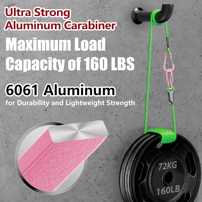 sprookber 2" Small Carabiner Clip, D Ring Caribeener, Spring Snap Hook - Image 5