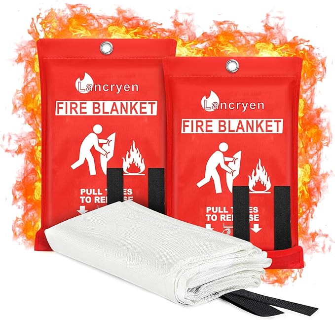 Lancryen Emergency Fire Blanket, Fire Extinguisher Blanket, Fire Suppression by Lancryen