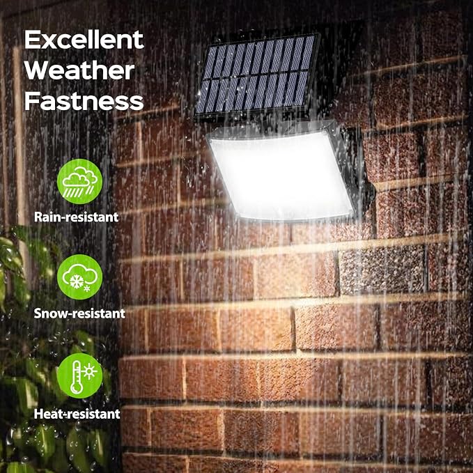 Adiding Solar Outdoor Lights, 202 LEDs Flood Lights - Image 6