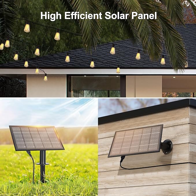 BLIATLUS 100FT Solar String Lights Outdoor Waterproof - Image 5