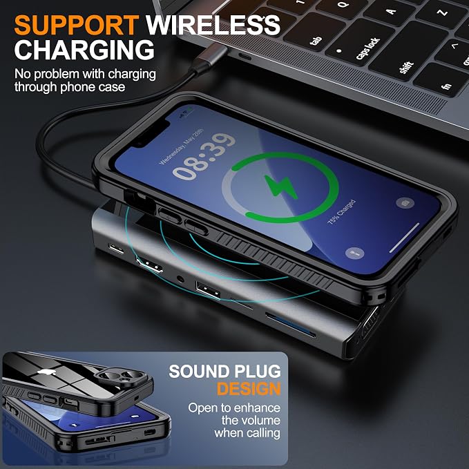 ANTSHARE for iPhone 14 Case, Anti-Peeping Adsorption Full Body Double - Image 5