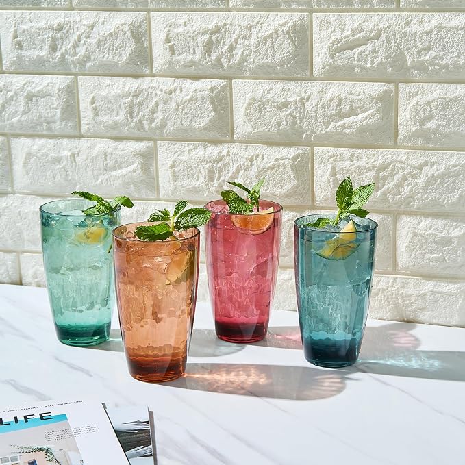 Unbreakable Large Premium Plastic Reusable Drinking Glasses Restaurant Cups - Image 5