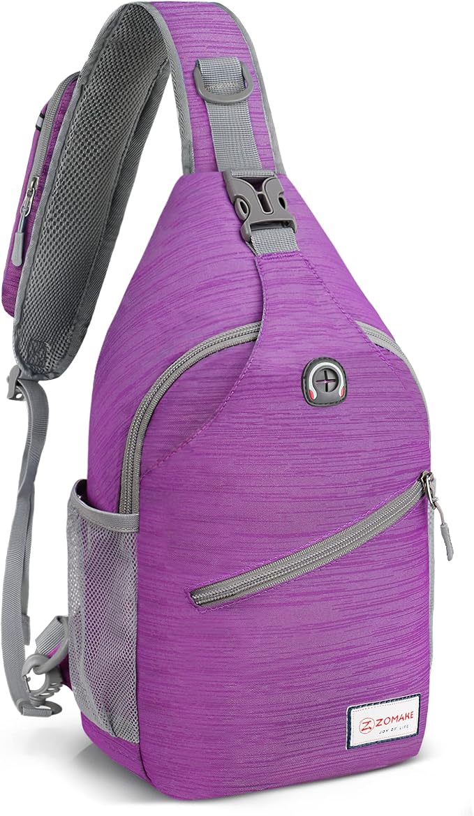 ZOMAKE Sling Bag, Small Crossbody Sling Backpack, Water Resistant Shoulder by ZOMAKE