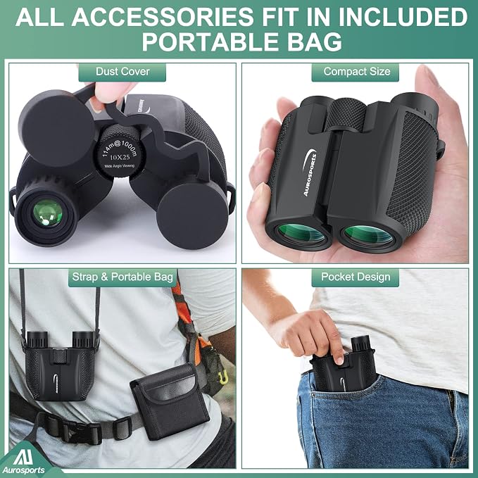 Aurosports Compact Binoculars for Adults and Kids - Image 8