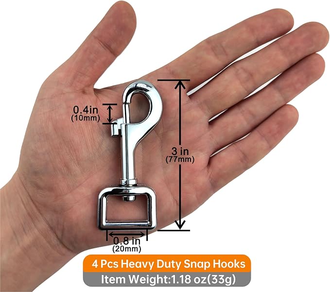 Garwor Heavy Duty Chrome Swivel Snap Hooks - Image 4
